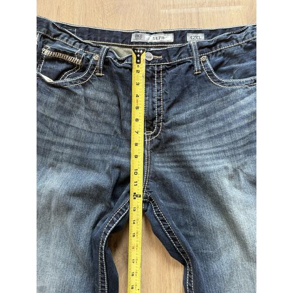 BKE Seth Distressed Straight Leg Jeans Men’s 42XL (42x34) Blue ABM1752 - Picture 8 of 12